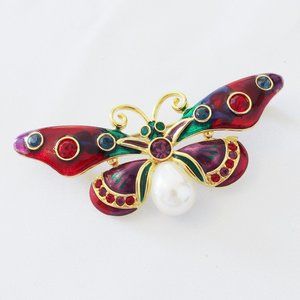 Joan Rivers Jeweled Rainbow Butterfly